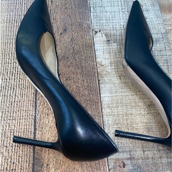 JIMMY CHOO BLACK ROMY 85 PUMPS SIZE 37 1/2 - Picture 3 of 12